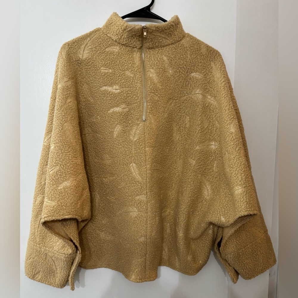 Zara Oversized Cape Sleeve Mock Neck Sweater Size Medium